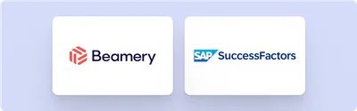 Diagram of Beamery integrating into SAP SuccessFactors, SAP Talent Intelligence Hub, and SAP Recruiting.