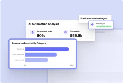 Product screenshot of Beamery Task Intelligence highlighting AI automation potential of a task
